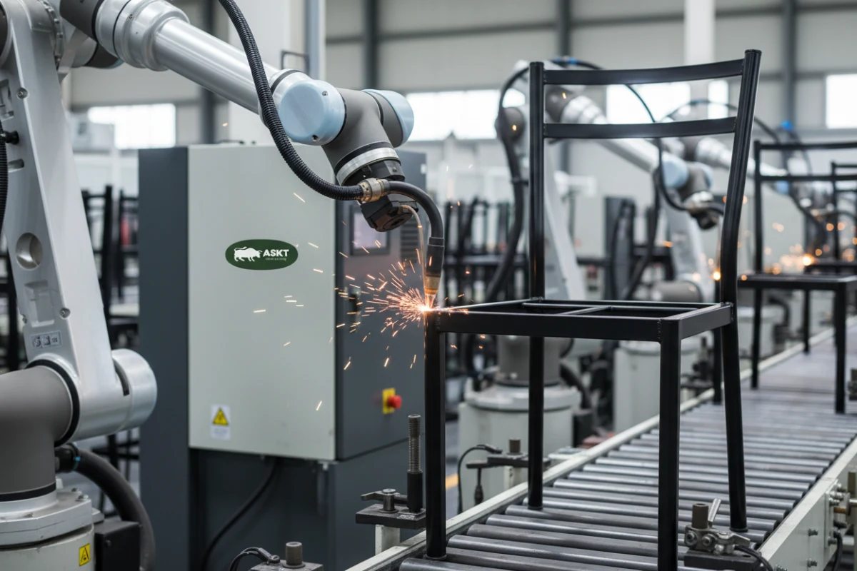 Robotergeschweißtes Metallgestell für Esszimmerstühle mit gleichmäßiger Schweißnaht