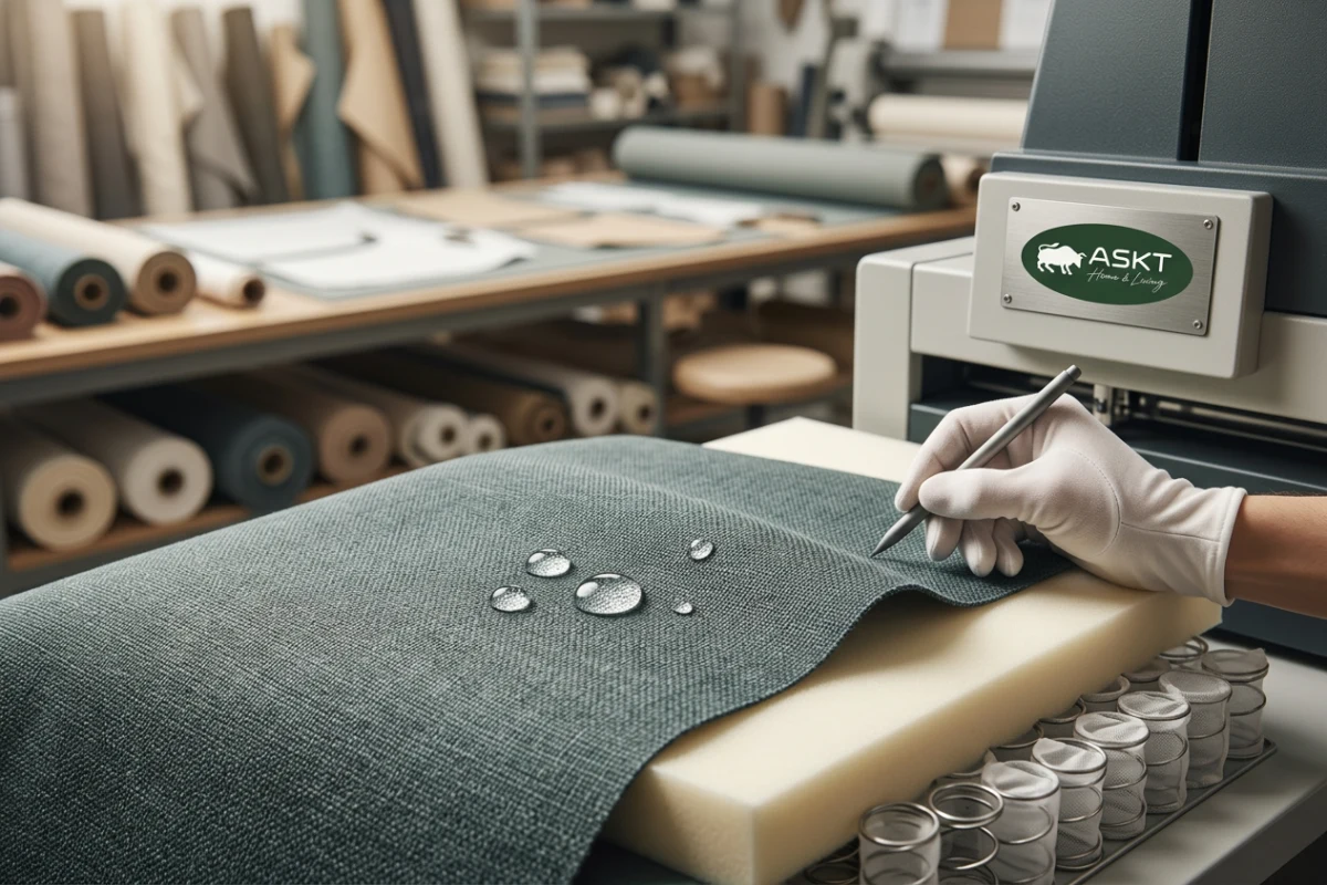 High-performance easy-clean upholstery fabric and pocket spring seating construction.