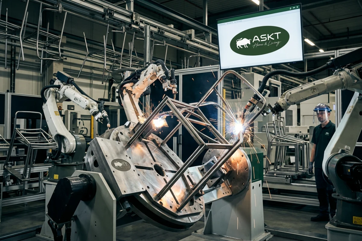 Präzise Fertigung von Metallrahmen für Esszimmerstühle