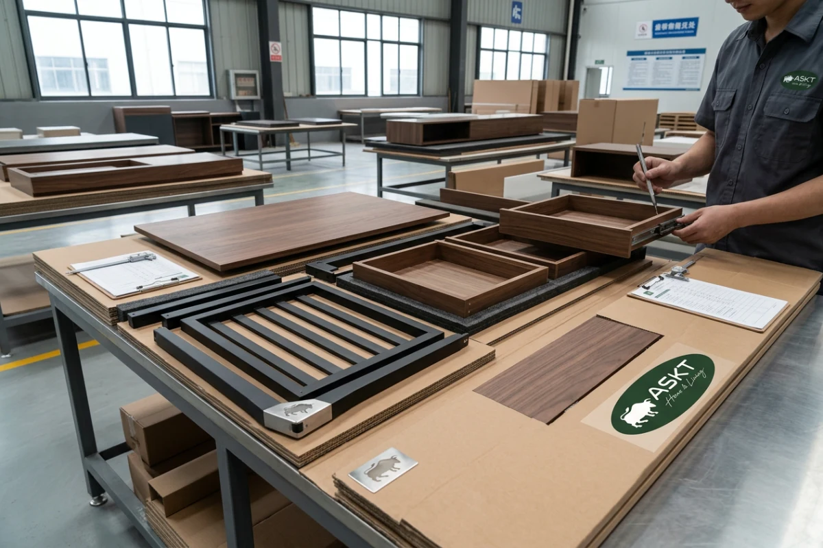 Structure KD démontable pour mobilier hôtelier de chambre B2B