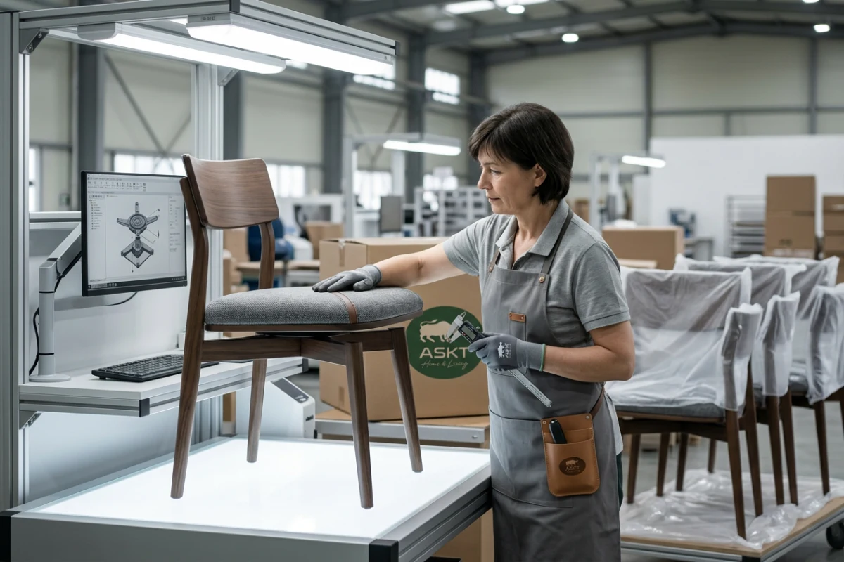 Evaluating furniture suppliers through rigorous multi-point quality control inspection