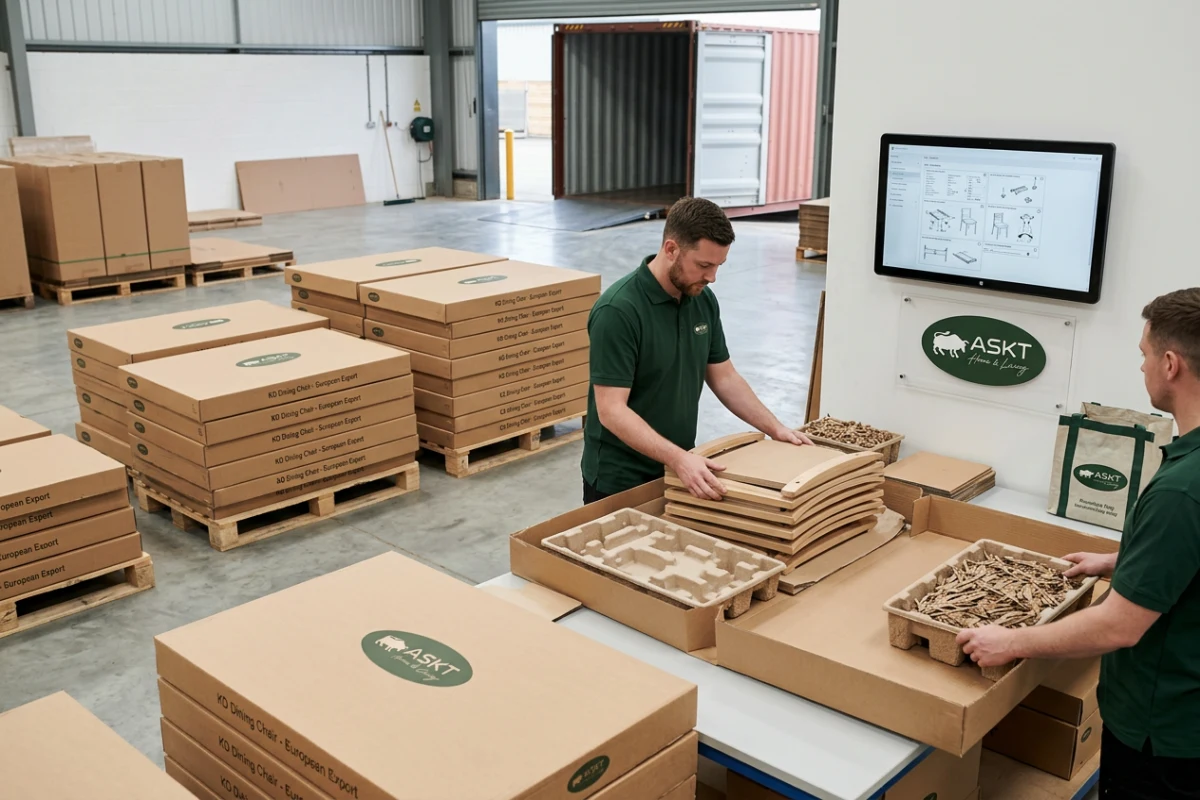 Kontrola jakości i bezpieczny import mebli jadalnianych do Europy