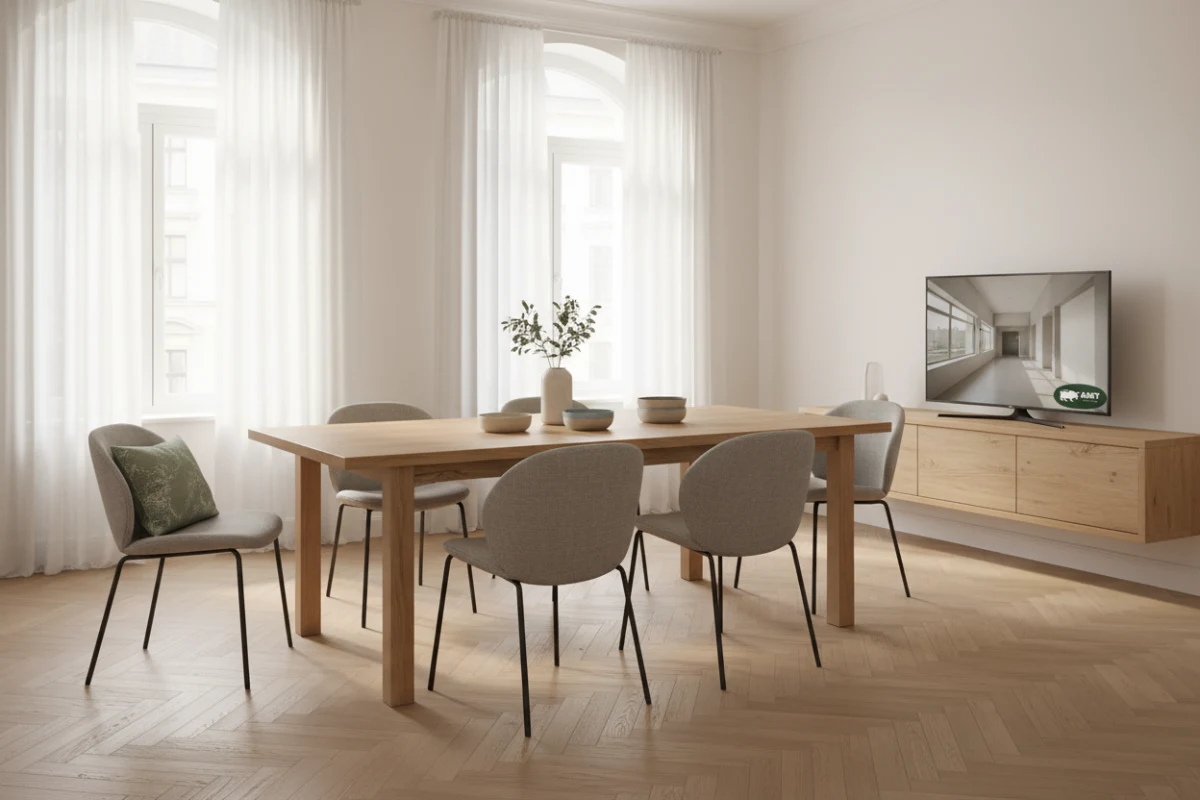 Aesthetically pleasing dining furniture sourced for design stores based on European market research.