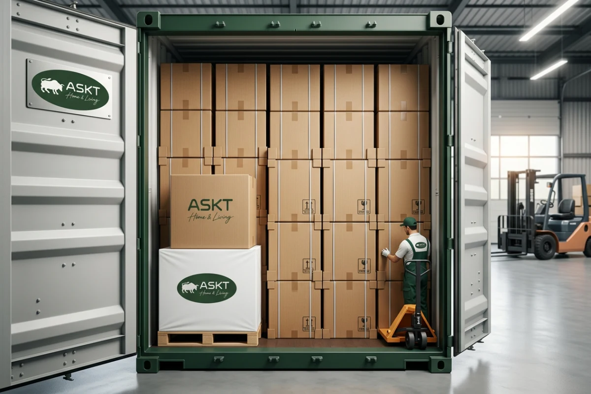 Container loading optimization for dining chair cartons in a 40ft High Cube container