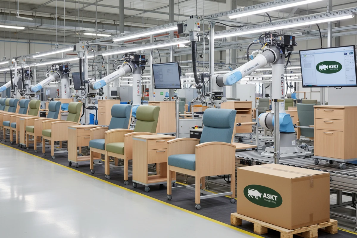 Advanced manufacturing facility of a professional assisted living furniture supplier.