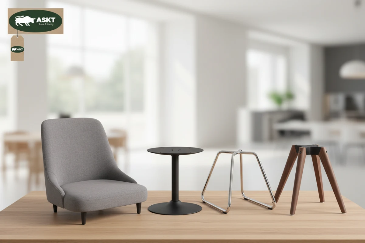Modular dining chair seat shell with multiple interchangeable metal base designs.