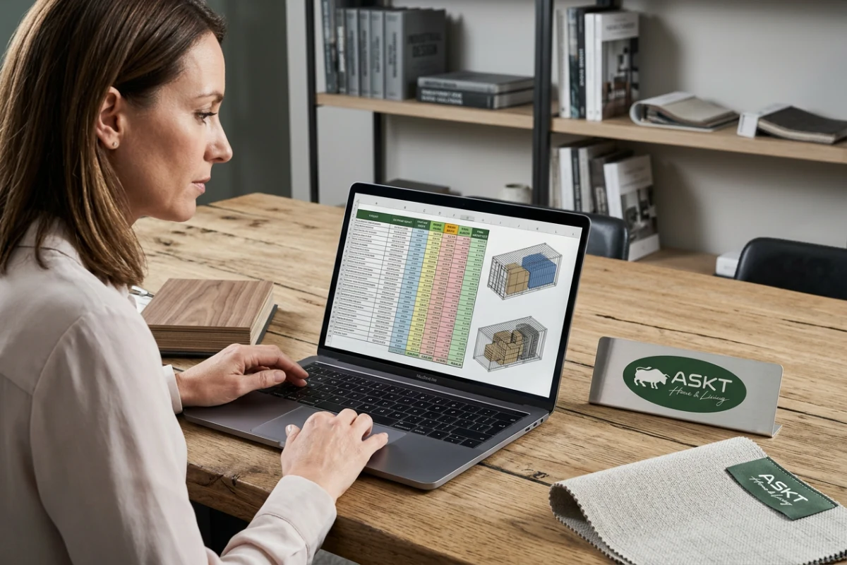 Furniture landed cost calculation and B2B quote comparison audit