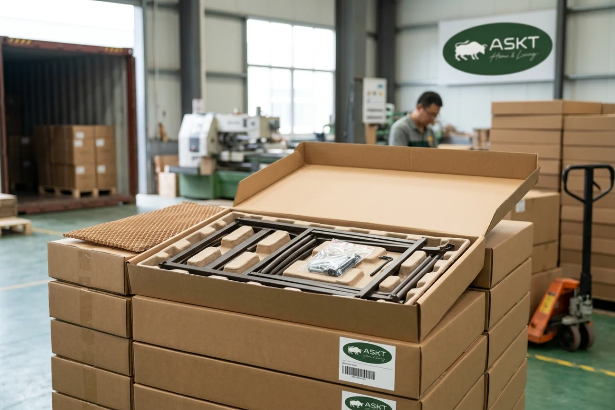 Knock-down KD chair packaging optimization to minimize CBM and lower per-unit furniture shipping cost