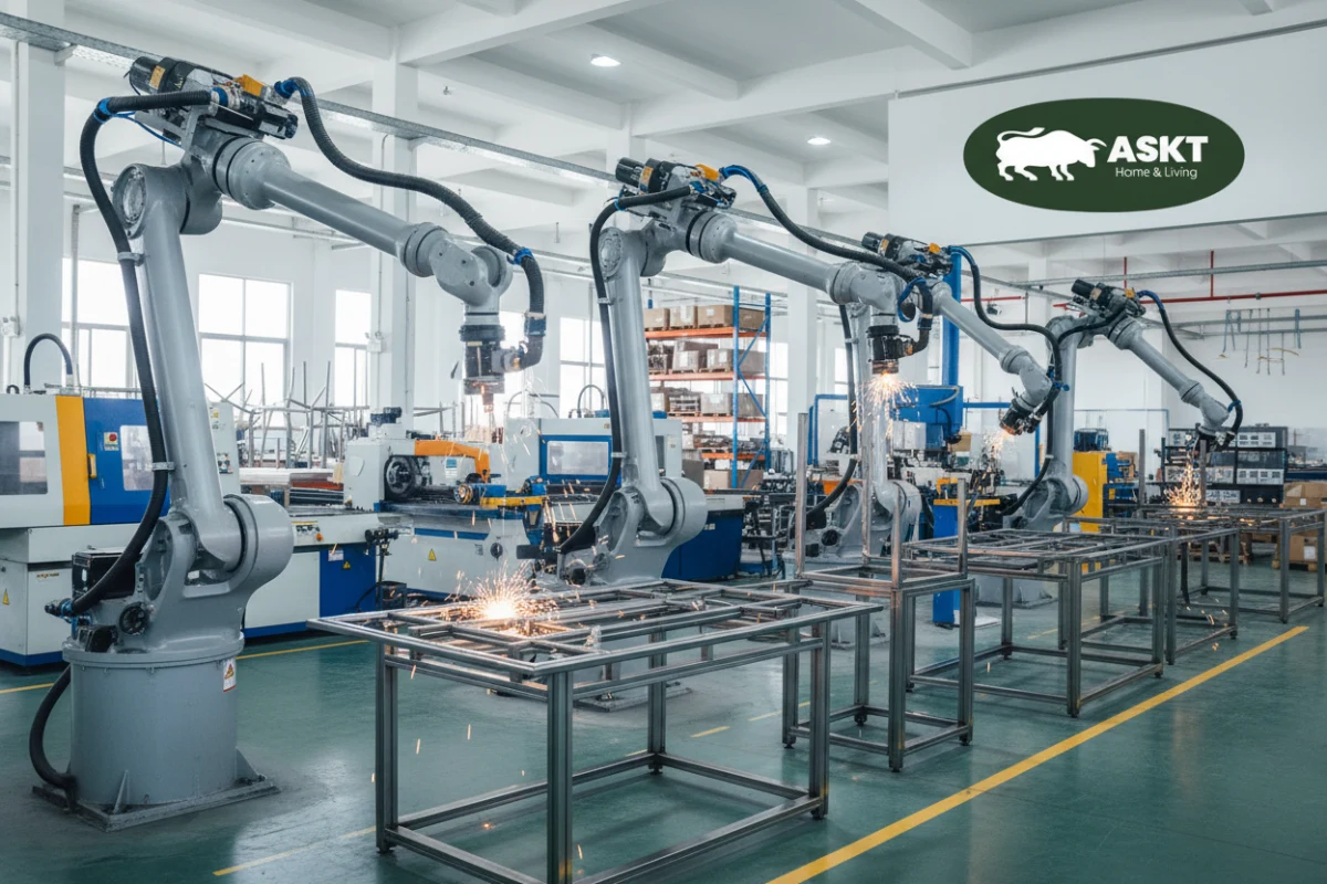 Advanced manufacturing technology inside a custom dining chair manufacturer in China