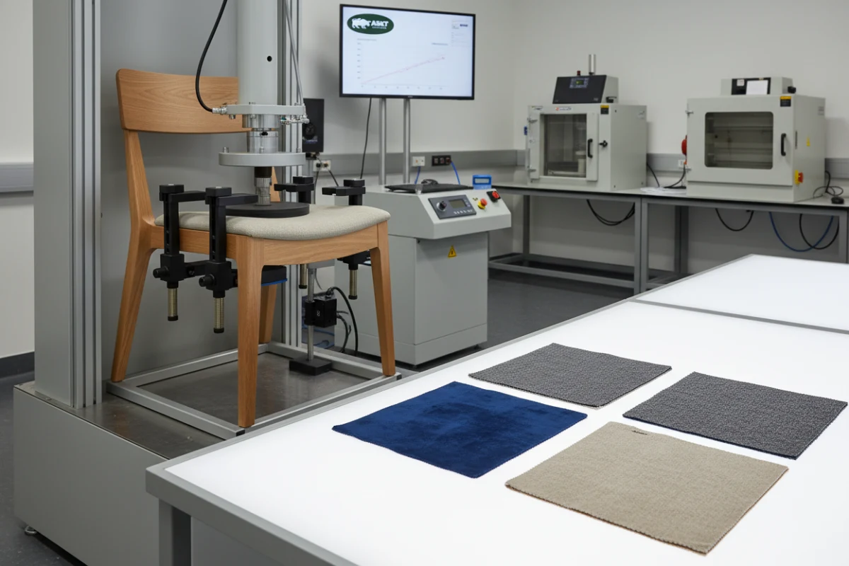 Furniture durability testing machine and high-performance waterproof fabric samples