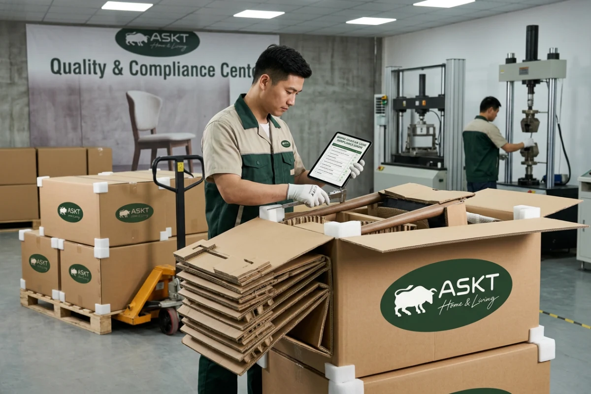 Furniture compliance european market pre-shipment quality inspection