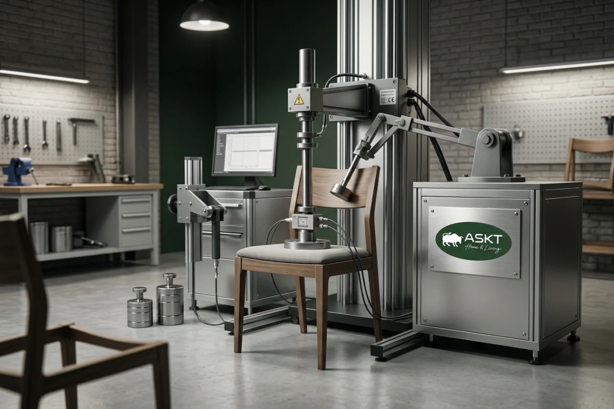 Structural testing and dining chair quality control Europe standards verification