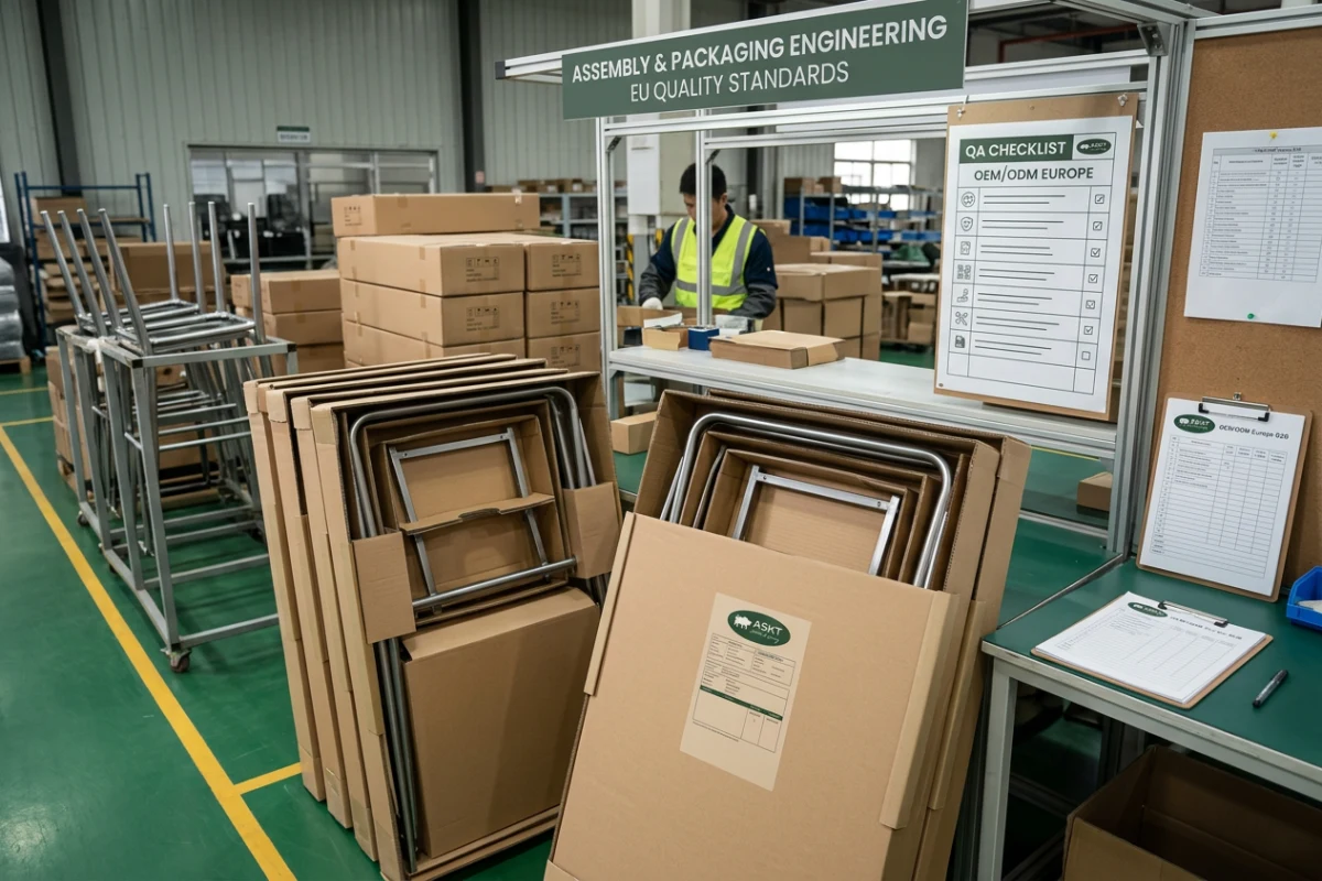 Dining chair sampling and MOQ China container optimization and sustainable KD packaging
