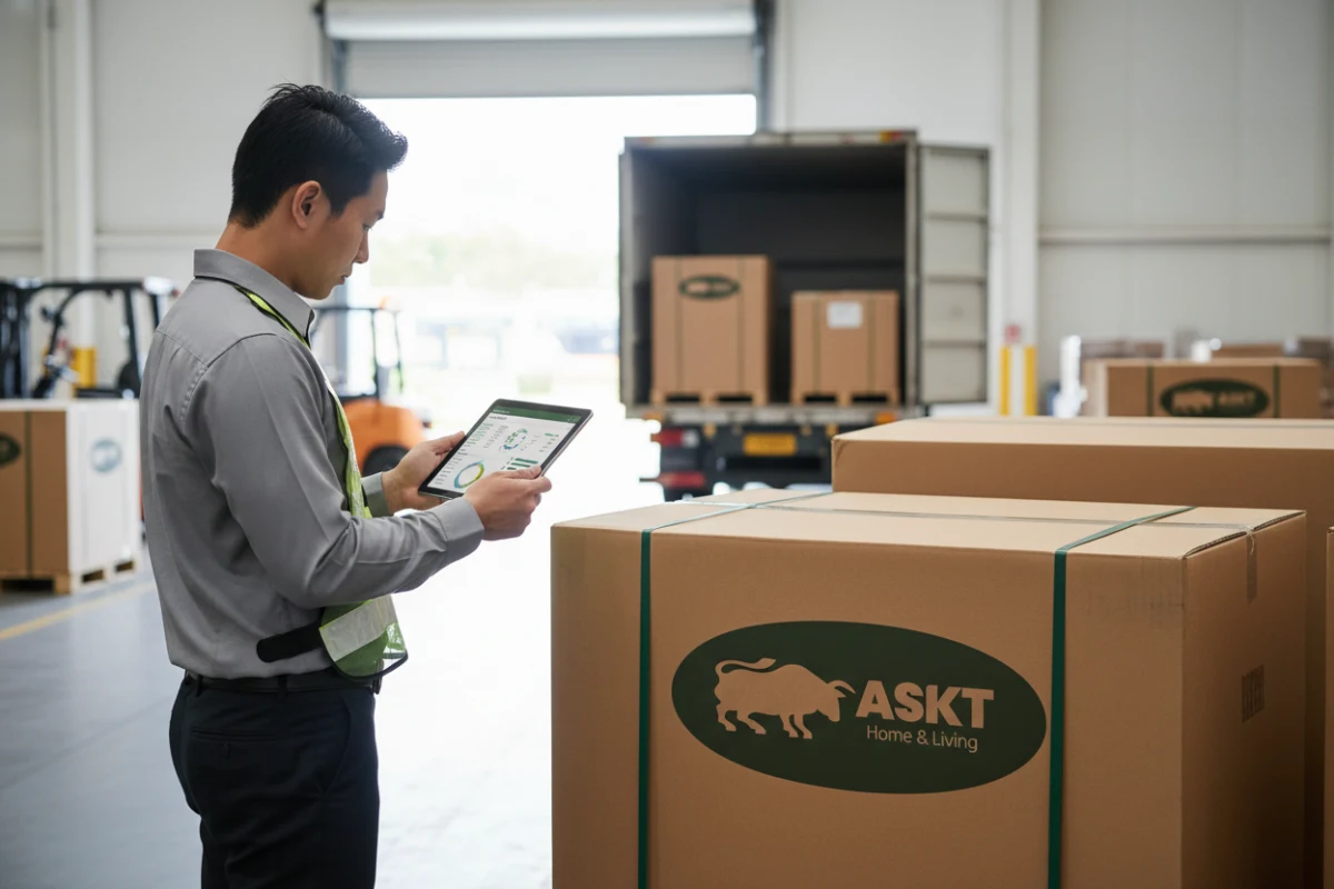 Quality control inspector validating a digital Qarma report on a tablet.