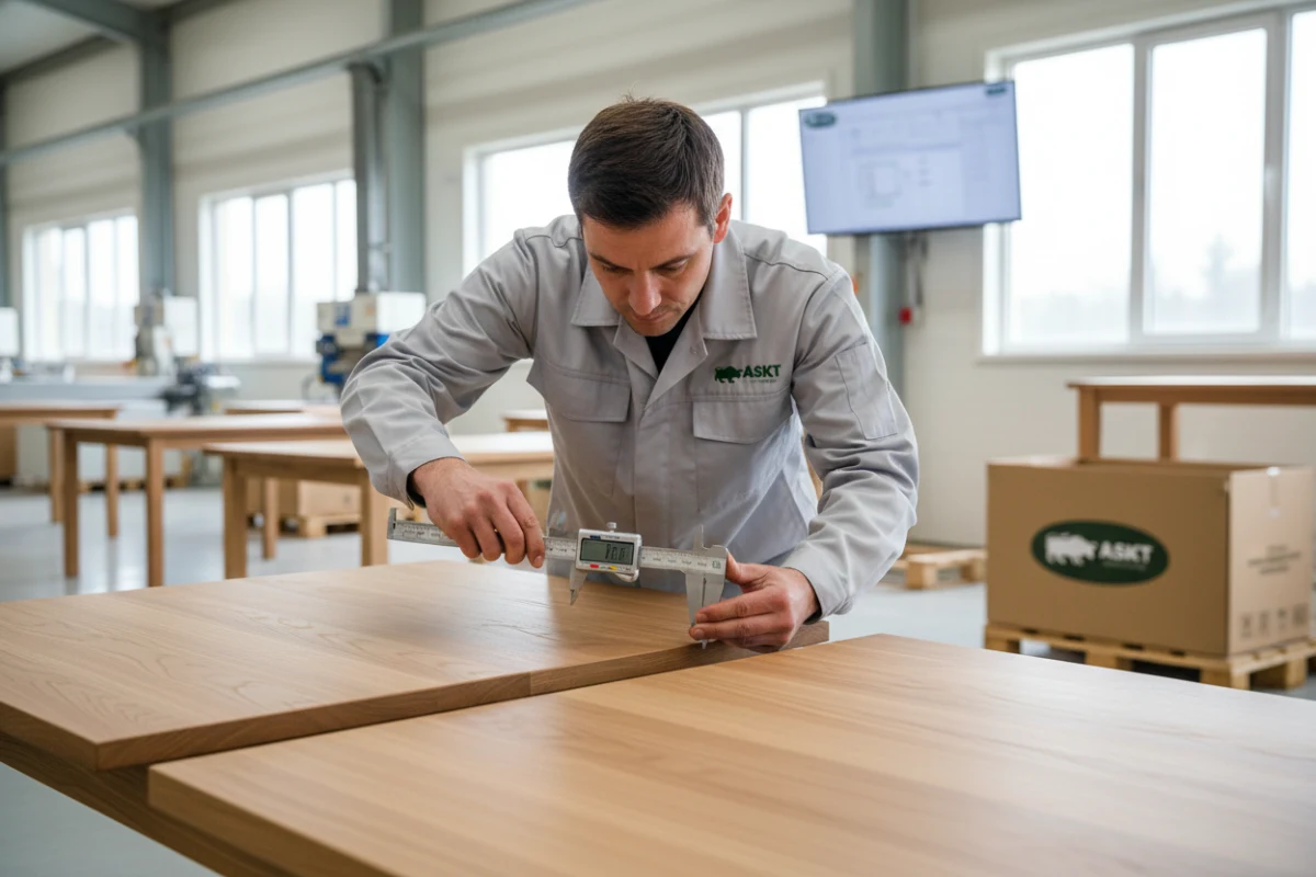 Quality control on custom extendable dining tables B2B