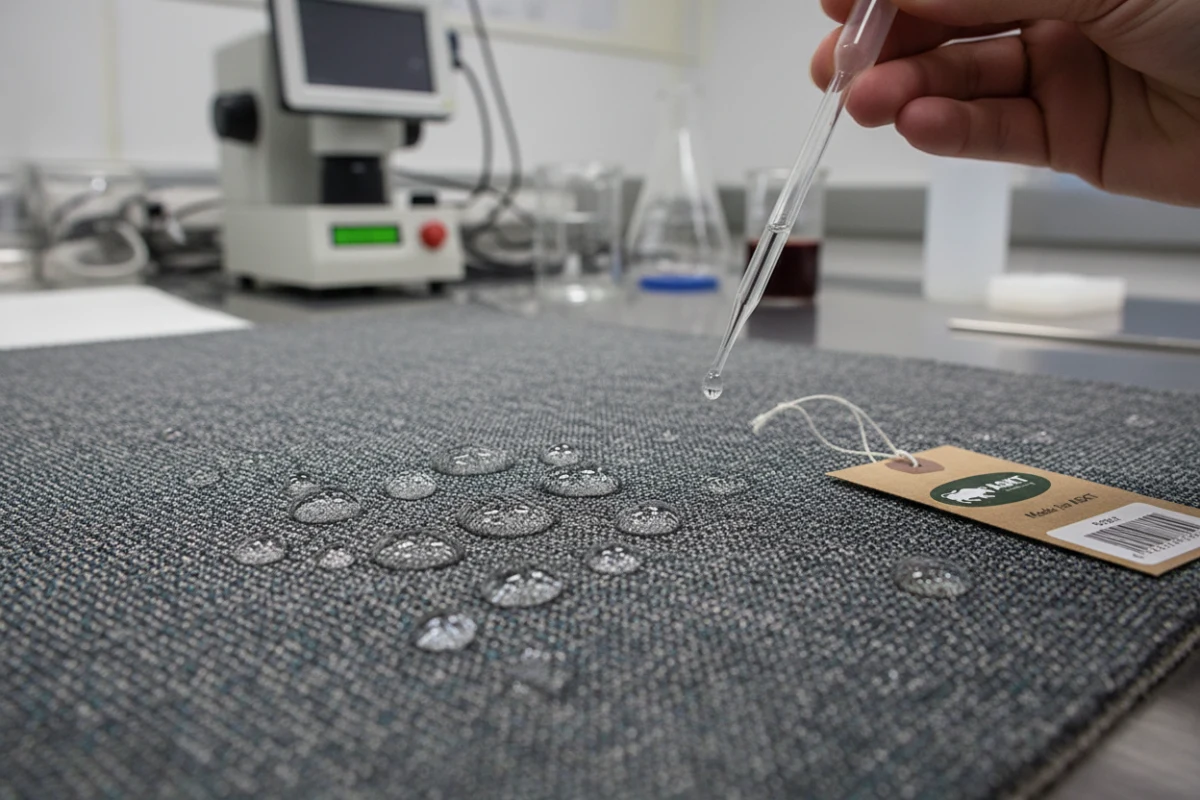 Stain-resistant fabric sample from a high-quality upholstered dining chair supplier.